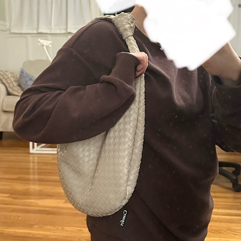 Melie Bianco Cream Large Brigitte Satchel - Picture 8 of 8